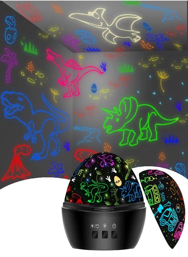 HONGID - HONGID Dinosaur Toys for 3-8 Year Old Boys,Dino Projection Kids Toys for 3-8 Year Olds Boys 2 in 1 Car Toys for 2-10 Year Olds Boys,Chirstmas Xmax Birthday Gifts for 2-10 Year Olds Kids Toddler Toys - Image 1
