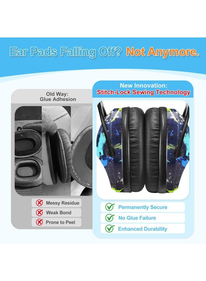 Zohan Kids Ear Protection 2 Pack, Hearing Protection Safety Ear Muffs for Children Have Sensory Issues, Adjustable Noise Reduction Earmuffs for Concerts, Fireworks, Air Shows(Rap&Unicorn) - Image 2