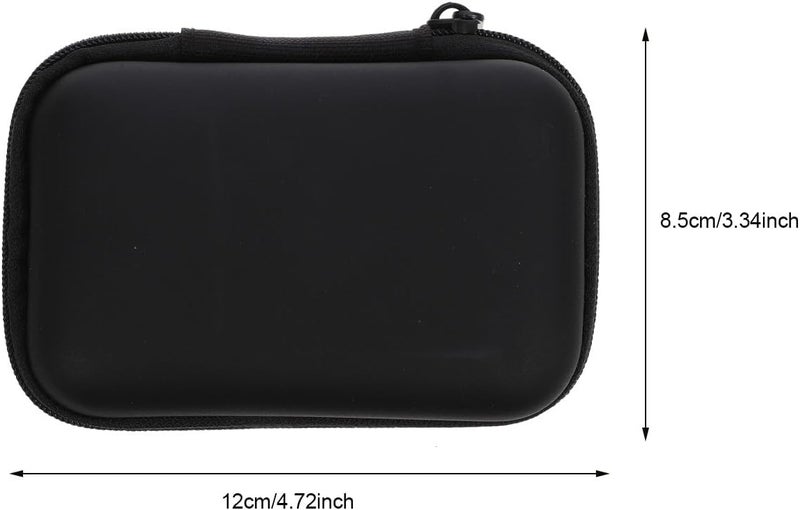 Portable Cable Organizer Bag for Travel and Electronics Accessories, Black Cord Storage Pouch with Zipper for Earphones and Charging Cables - Image 2
