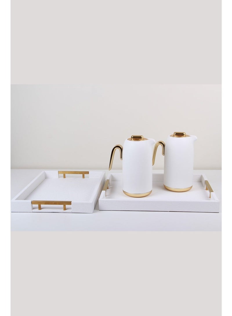 Thermos set for tea and coffee and serving trays. - Image 4