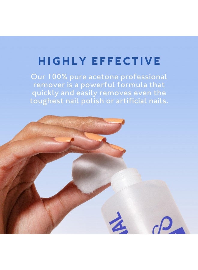 ETERNAL Eternal Acetone Nail Polish Remover - 100 Percent Pure Acetone With Quick Effect And Ultra-Powerful Formula For Removal Of Natural, Glue, Gel, Acrylic, Shellac And Artificial Fingernail - 16 Fl Oz  - Image 2