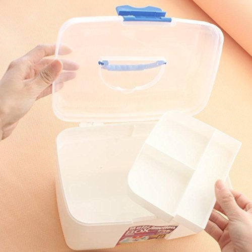 Glive صندوق تخزين الأدوية الإسعافات الأولية البلاستيكي شبه الشفاف متعدد الاستخدامات من غلايف - Image 3