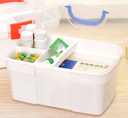 Glive صندوق تخزين الأدوية الإسعافات الأولية البلاستيكي شبه الشفاف متعدد الاستخدامات من غلايف - Image 2