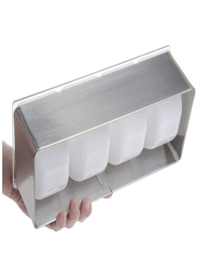 HUBERT Bar Garnish Condiment Center with 4 4-Pint Stainless Steel and Acrylic Inserts - Image 5
