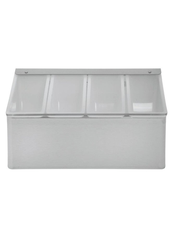 HUBERT Bar Garnish Condiment Center with 4 4-Pint Stainless Steel and Acrylic Inserts - Image 2