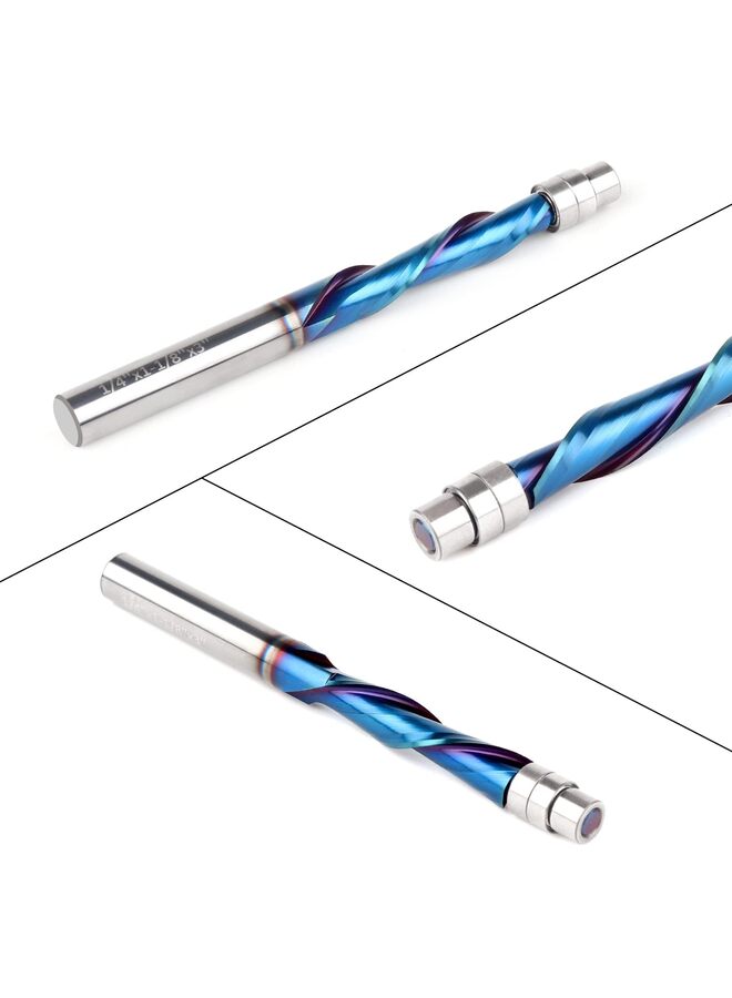 Downcut Spiral Flush Trim Router Bit, 1/4 Inch Shank Solid Carbide Flush Trim Router Bits Spiral with Nano Coated (1/4" Shank Down-Cut) - Image 4