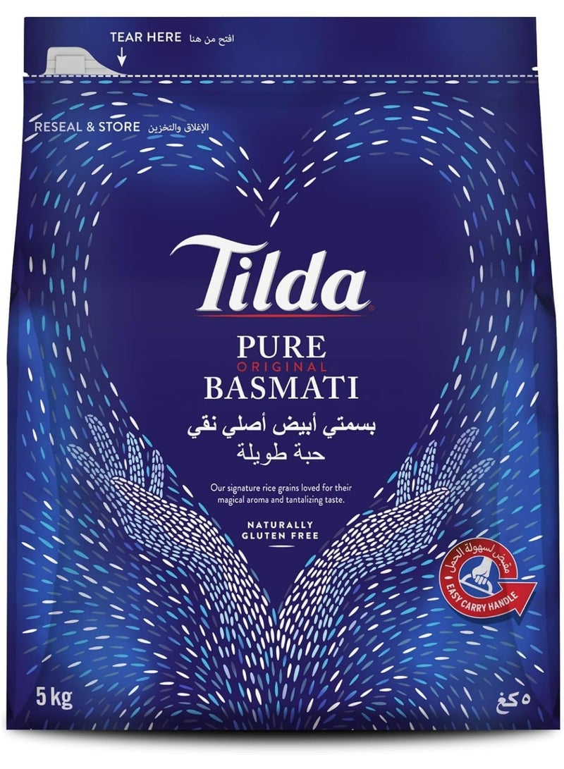 Tilda Pure Original Basmati Rice Bag, 5kg, Pack of 1 - Image 1