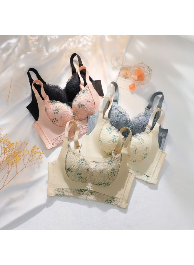 KUYING Brand New Comfortable Skin Friendly Breathable Bra  Set Of 5  - Image 1