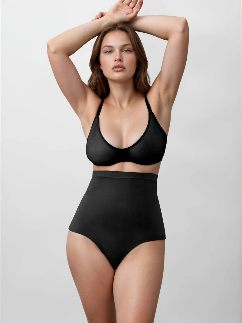 هيكاب Premium Seamless Tummy Control High Waisted Brief Shapewear