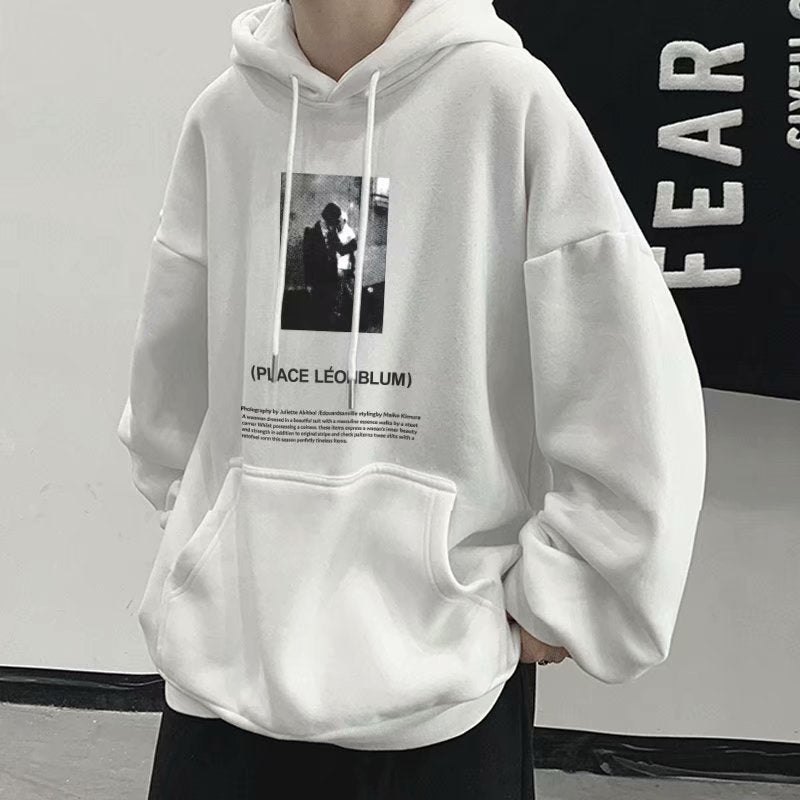 Oversized Heavyweight Hoodie Men Fall/Winter 2023 W061 Black - Image 2