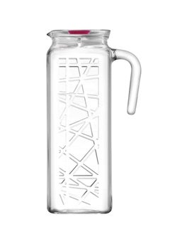 LAV 7 Pieces Line Beverage Set 1200 Ml Jug And 6 Pieces 205 Ml Tumbler - Clear  - Image 4