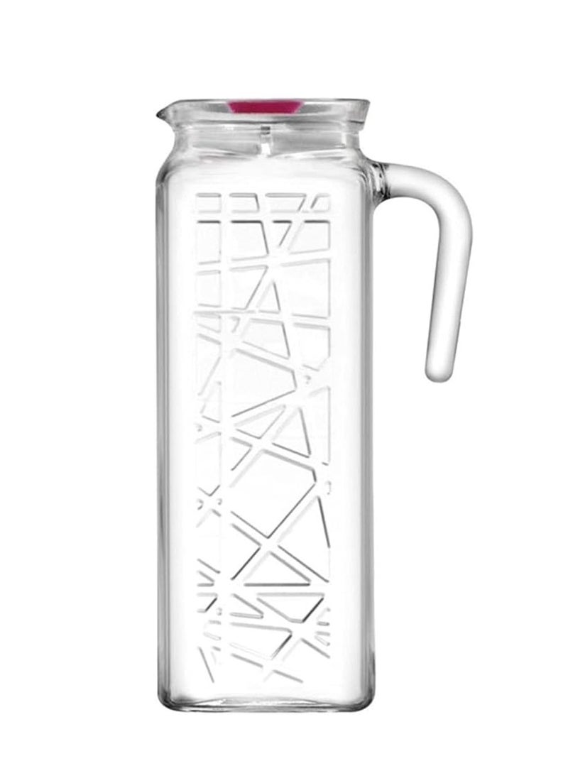 LAV 7 Pieces Line Beverage Set 1200 Ml Jug And 6 Pieces 205 Ml Tumbler - Clear  - Image 4