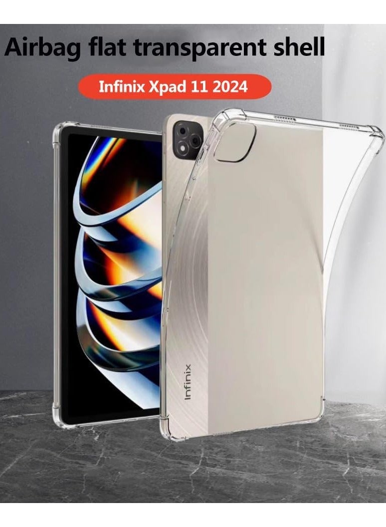 VKL Soft Transparent Silicone Case Compatible with Infinix Xpad 11 inch Released 2024 Tablet TPU Slim Back Cover for Infinix Xpad 11 - Image 2