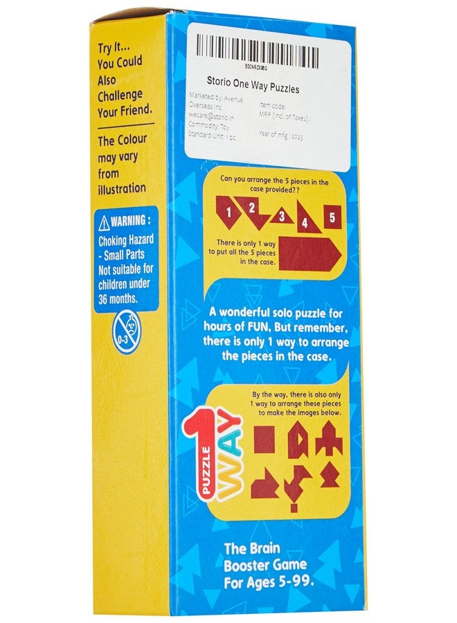 Storio Toys Vintage One Way Puzzle, Geometric 1970s Puzzle Game for Boys Girls Kids and All Ages - Image 3