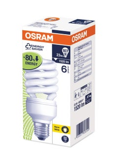 Osram Osram Duluxstar Mini Twist Compact fluorescent integrated, Spiral Shape 23 Watt Screw - Base- E27, 1600 lm (Pack of 5) -Warm White  - Image 3