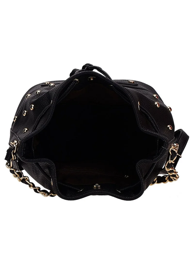 Ginger Studded Pull String Bag