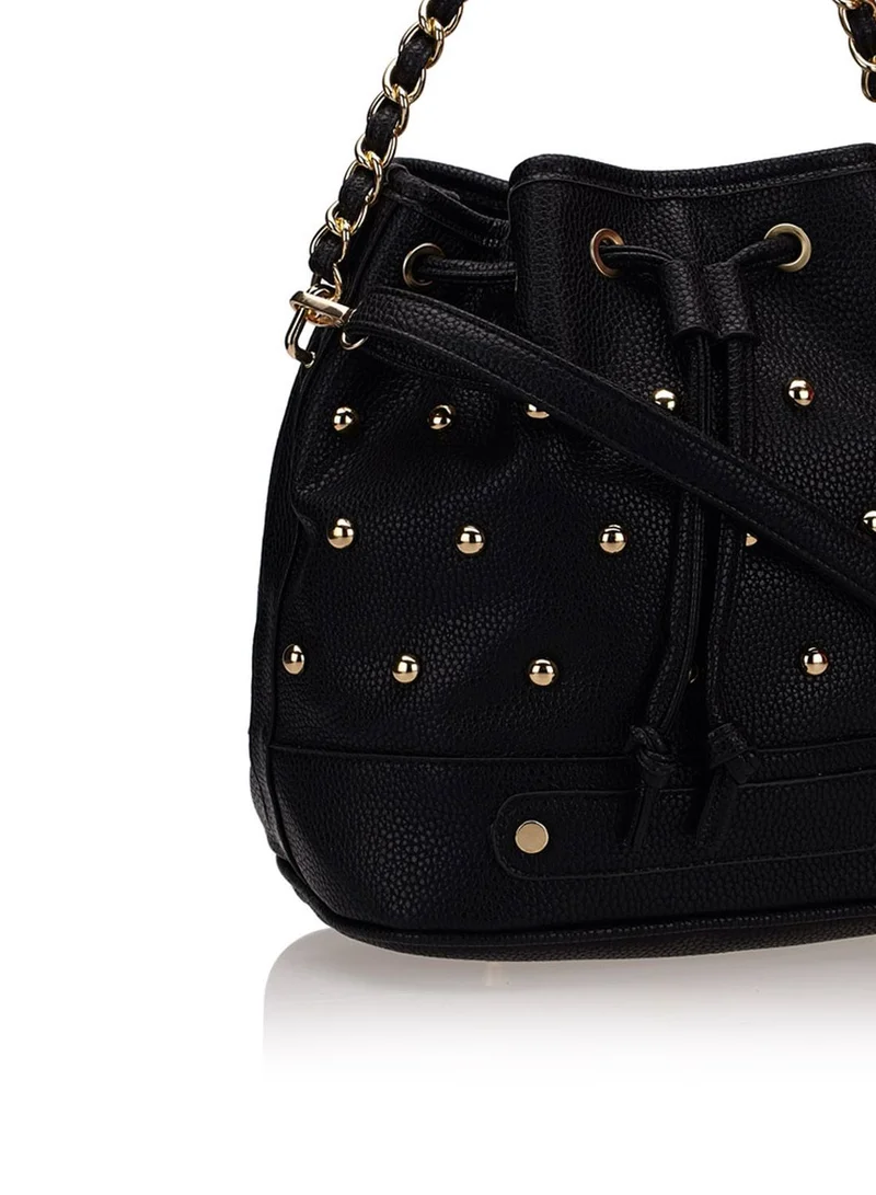 Ginger Studded Pull String Bag