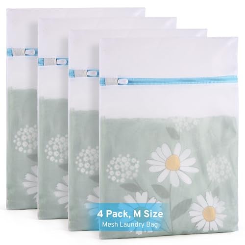 urezorgear 4 Pcs Mesh Laundry Bags Set for Delicates with AUTO-Lock Zipper, Lingerie Bags for Washing Delicates, Laundry Bags Mesh Wash Bags, Delicates Laundry Bag for Jeans,Blouse,Stocking,Bra(Medium,12" x 16") - Image 1