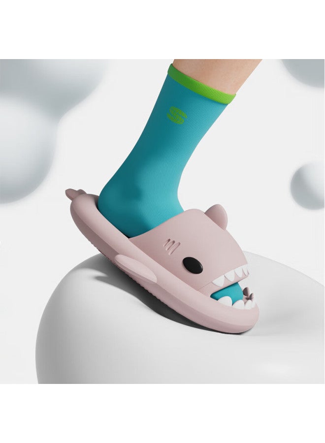 Chikoku Shark Slippers For Men, Summer Home Bathroom Thick-soled Non-slip Slippers For Women, Outdoor Wear, Xiao Xian Pink, Size 38/39 - Image 3