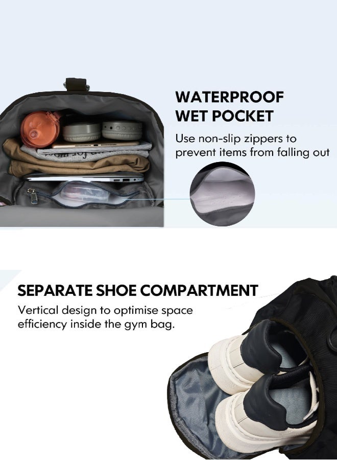 SUCITY Bag Sports for Gym Sports,Large Capacity Sports Bag Backpack with Shoes Compartment & Wet Pocket Sports Gym Bag for Men & Women Multi-Occasion Application of Sports Bag - Image 2