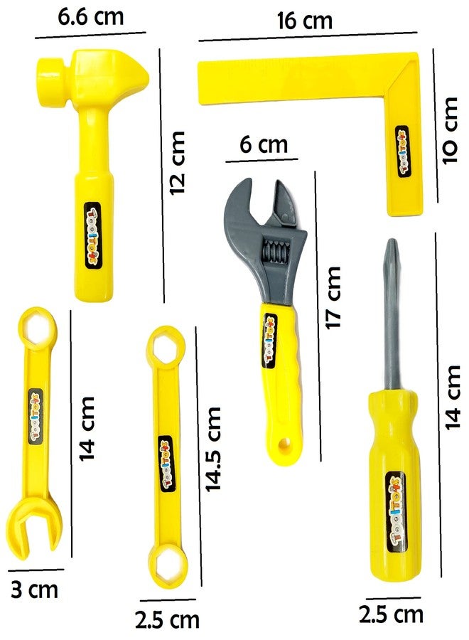 Amitasha Mechanics Helmet Tools Kit Toys for Kids Pretend Play Construction Toy for Boys Girls 3 4 5 6 Years Old Automobile Toolkit for Kids - (Pack of 12 Tools) - Image 4