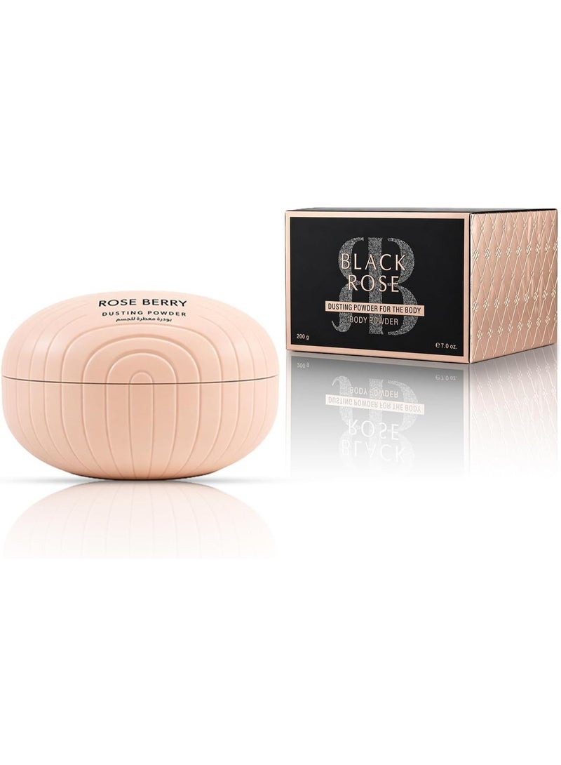 Rose Berry - Black Rose, Body Powder, Dusting Powder, Long-Lasting Fragrance, For The Body & Soft Fresh Skin, 200 G, Model - RB-1047 - Image 1