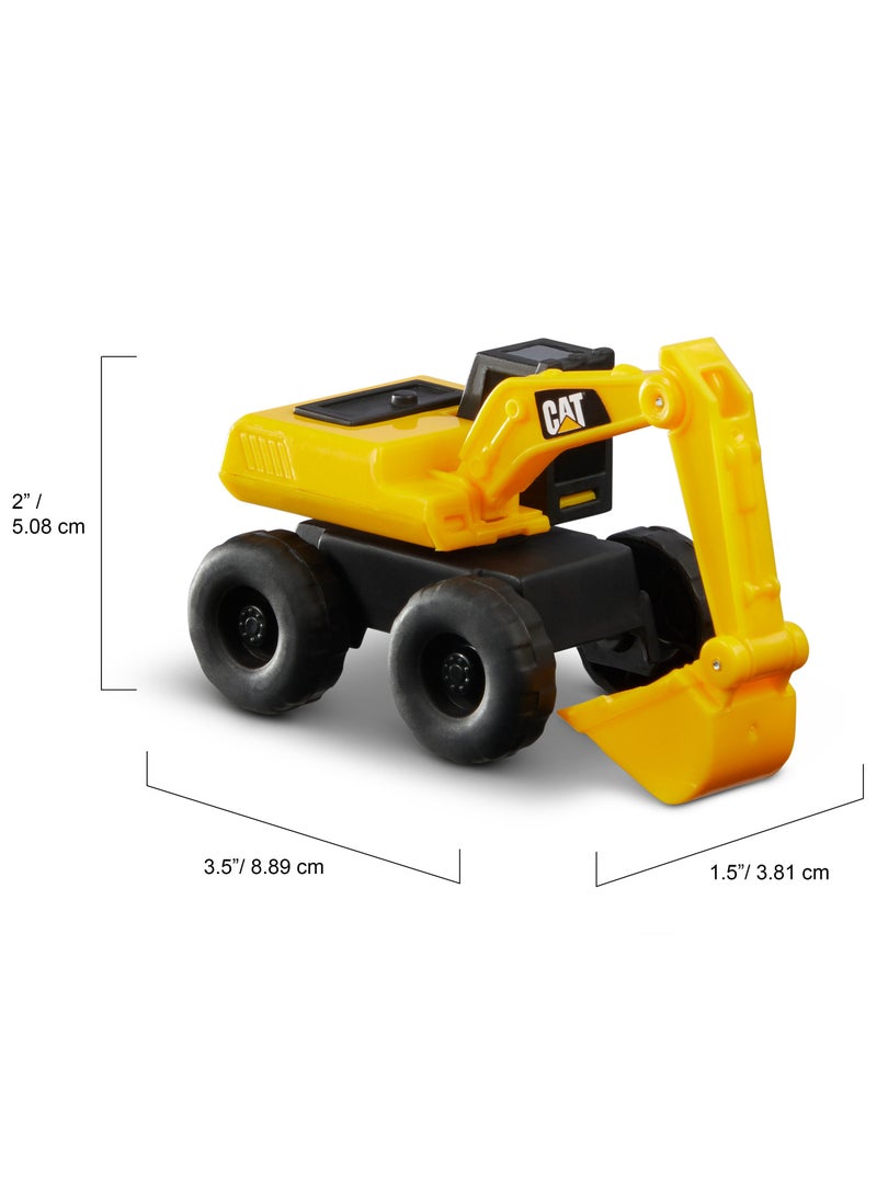 CATERPILLAR CAT Machines Mini Construction Vehicle 3-Inches 5-in-1 Pack | Dump Truck, Wheel Loader, Bulldozer, Backhoe & Excavator | Collectible Play Vehicle for Kids - Image 3