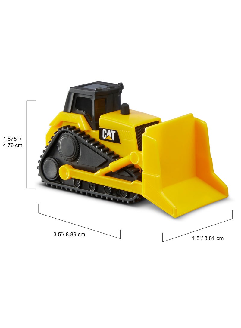 CATERPILLAR CAT Machines Mini Construction Vehicle 3-Inches 5-in-1 Pack | Dump Truck, Wheel Loader, Bulldozer, Backhoe & Excavator | Collectible Play Vehicle for Kids - Image 4