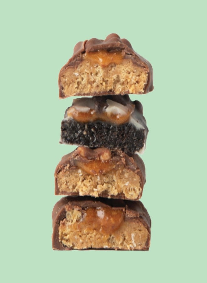 يوبي بار ألواح يوبي - ألواح بروتين - 100 سعر حراري، 10 غرام من البروتين، غنية بالألياف، قليلة السكر، خالية من الغلوتين ومنتجات الألبان - وجبات خفيفة صحية / ألواح غذائية - ألواح شوكولاتة - 14.8 أونصة (عبوة من 12 قطعة، صندوق متنوع) - Image 3