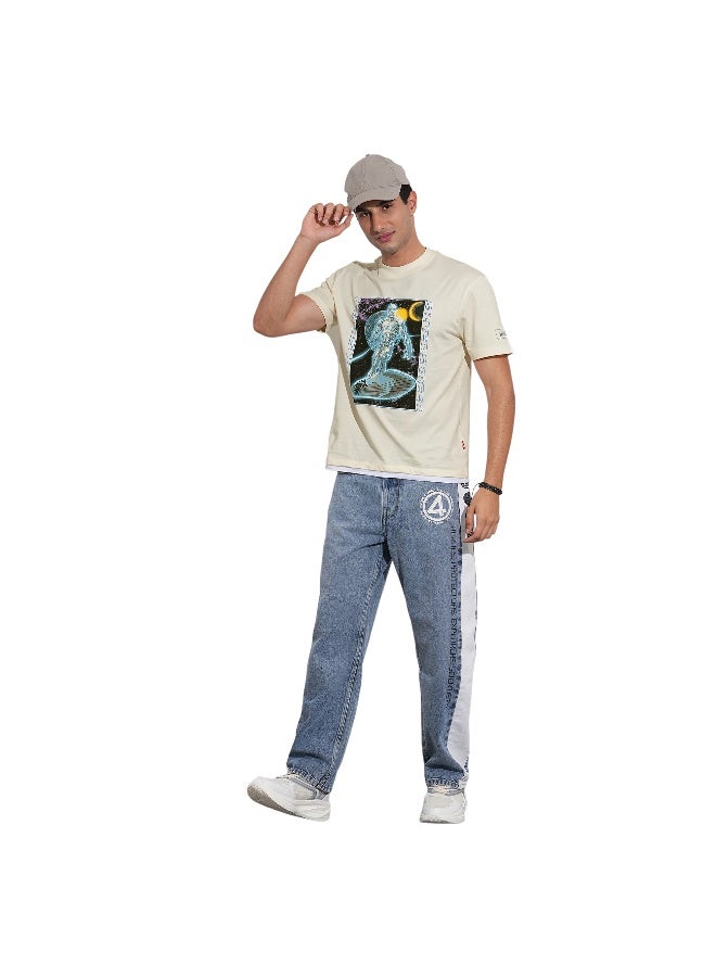 Being Human تي شيرت رجالي رمادي من فانتاستيك فور - سيلفر سيرفر مطبوع - Image 5