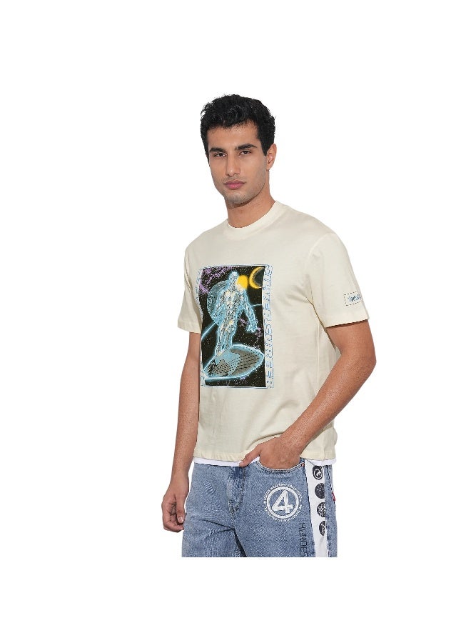 Being Human تي شيرت رجالي رمادي من فانتاستيك فور - سيلفر سيرفر مطبوع - Image 2