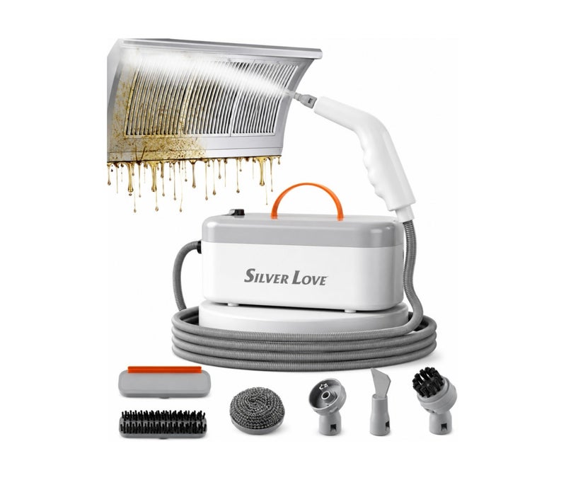 Silver Love Portable High-Temperature Steam Cleaner 1200W, 850ml Water Tank, Multi-Purpose Household Steam Cleaner with 7 Cleaning Attachments, Overheat & Short-Circuit Protection - Image 4