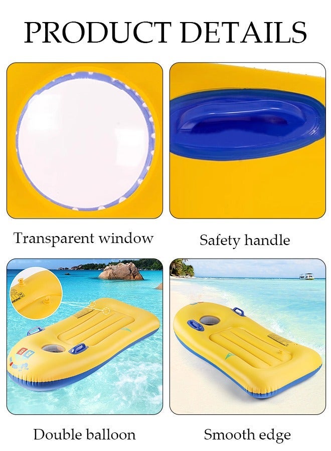 DUNISO Inflatable Surf Boards Swimming Arm Band Set for Kids, Lightweight Inflatable Boogie Boards, Bodyboard Beach Float with Handles Portable, Surfboard Soft Body Boards for Beach Toys - Image 3