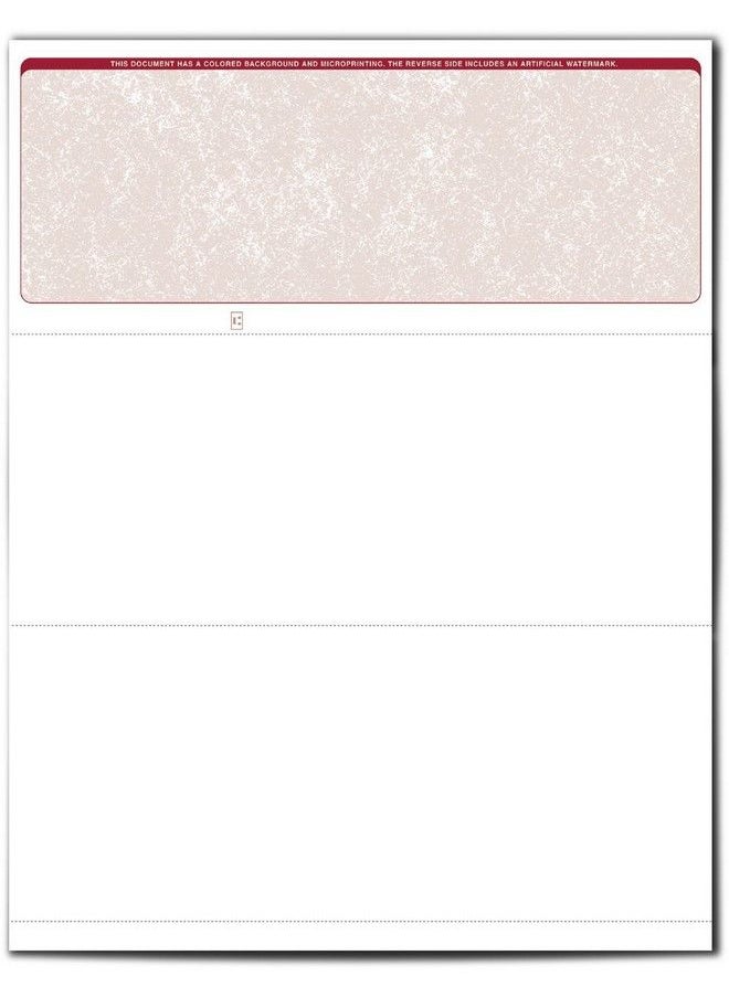 VersaCheck Secure Checks 250 Blank Business Voucher Checks Burgundy Classic 250 Sheets Form 1000 Check On Top  - Image 3