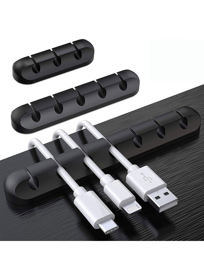 Rubik Cable Clips Adhesive (Value Pack), 6pieces Cable Clips Holder Organizer Desktop Cable Management System For Power Cords And Charging Cables (Black)  - Image 2