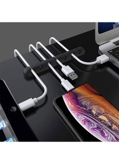 Rubik Cable Clips Adhesive (Value Pack), 6pieces Cable Clips Holder Organizer Desktop Cable Management System For Power Cords And Charging Cables (Black)  - Image 5