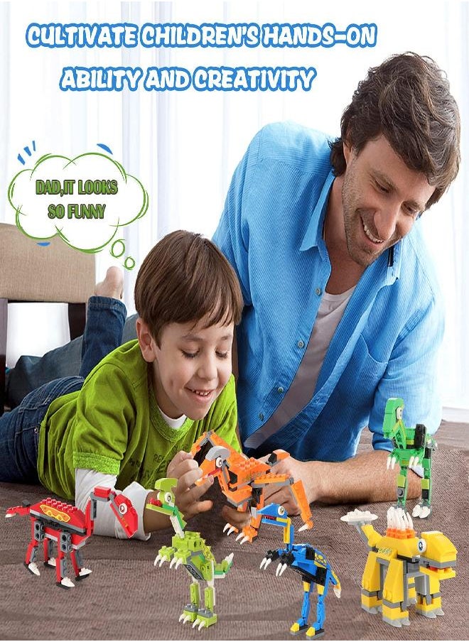 EP EXERCISE N PLAY EP EXERCISE N PLAY Dinosaurs Building Blocks, Creative DIY Construction Toy for Boys Girls Aged 6+ (539 Pieces) 