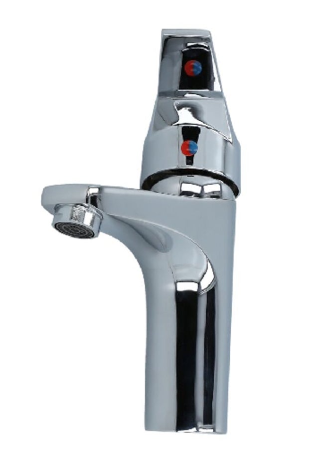 DIME Rust-Resistant Elegant Modern Design Durable Basin Mixer Faucet Chrome DM-10503 - Image 2