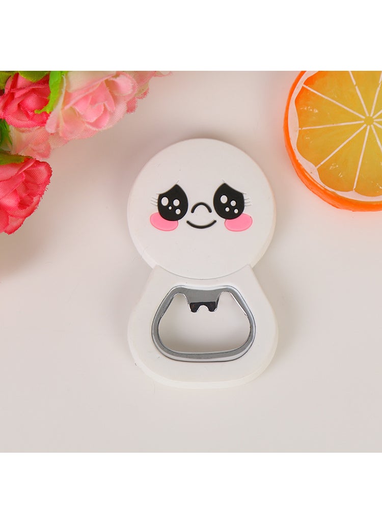 Generic - Custom Cartoon PVC Fridge Magnet Bottle OpenerCry smiling face Cry smiling face - Image 1