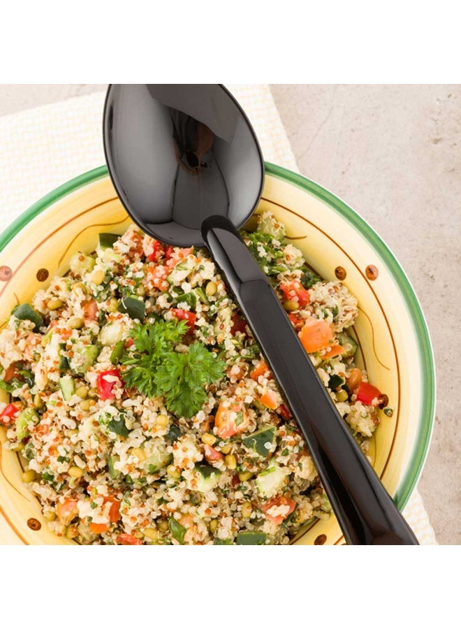 Restaurantware 11 Inch Serving Spoon, 1 Solid Catering Spoon - Polished, Dishwasher-Safe, Black Plastic Buffet Spoon, Reusable, Serving Utensil For Parties, Catering, Banquets, or Homes - Image 3