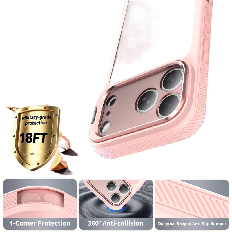 BB غطاء واقي بسيليكون لـ iPhone 16 / 16 Plus / 16 Pro / 16 Pro Max مع حماية من السقوط ومقاومة بصمات الأصابع مع مقاوم للصدمات مع حامل قائم مع فتحة حبل التعليق باللون بنفسجي بوظيفة حام. - Image 4