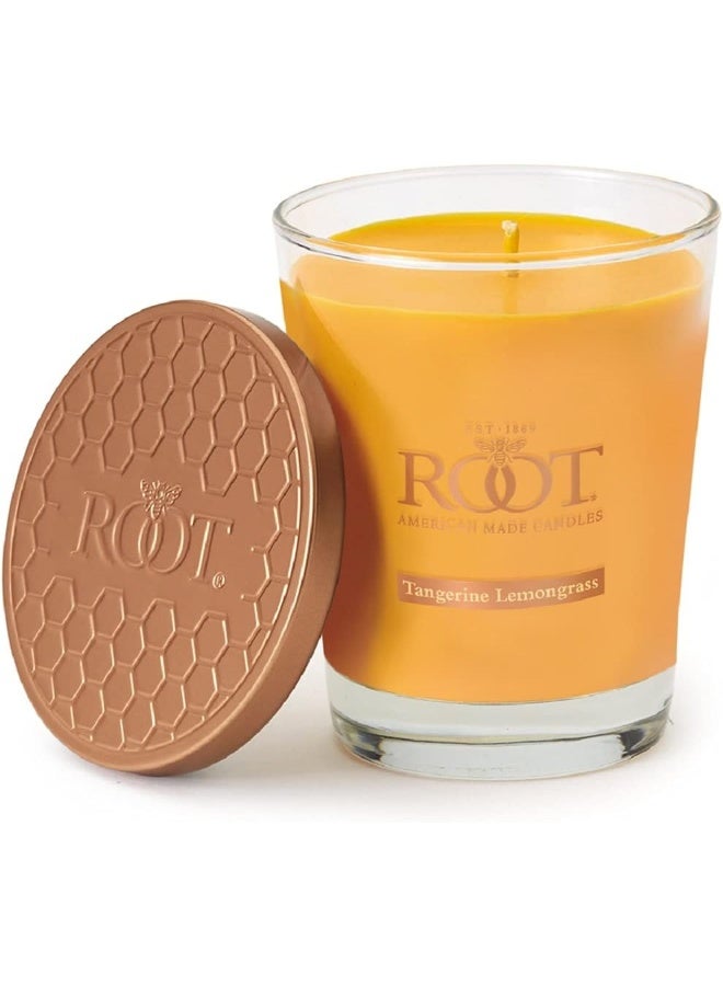 Root Candles 887041 Honeycomb Veriglass Scented Beeswax Blend Candle Large Tangerine Lemongrass - Image 4
