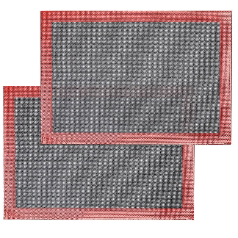 Amyandone Silicone Baking Mat with Microperforated, 2 PCS Perforated Baking Mats/Oven Liners for 13" x 18" Half Sheet Pan, Reusable Air Mesh Silicone Mat for Cookie/Eclair/Bread/Pizza/Pastry - Image 1