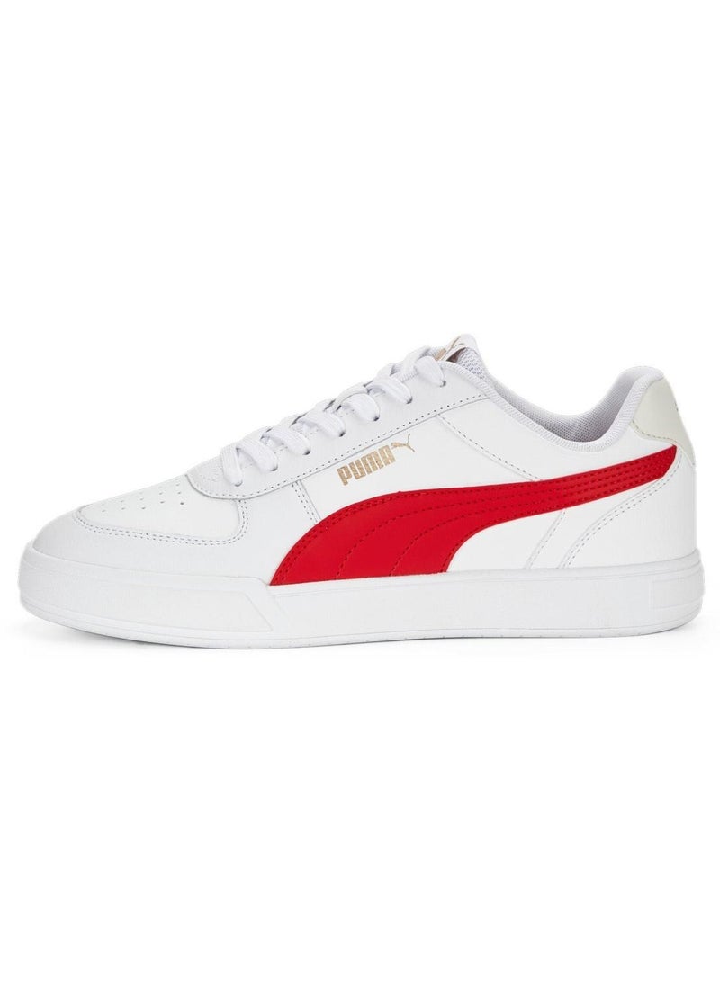 PUMA Caven Mens White Casual Lace Up Sneakers - Image 1