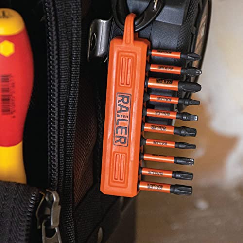 Railer Screwdriver Bit Holder Storage Organizer - 3 Pack – 5-Hole, 10- Hole and 20-Hole Bit Holder with Carabiner - Image 5