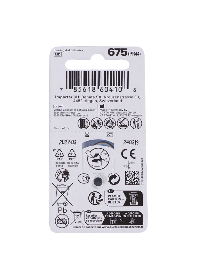 Renata Hearing Air Batteries Size 675 - 1.45V -10 strips - Image 2