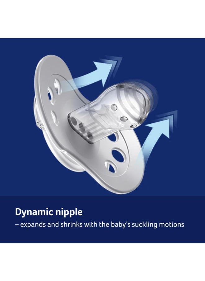 lovi Silicone Dynamic Soother 0-3m 2 pcs Night&Day Boy  - Image 3