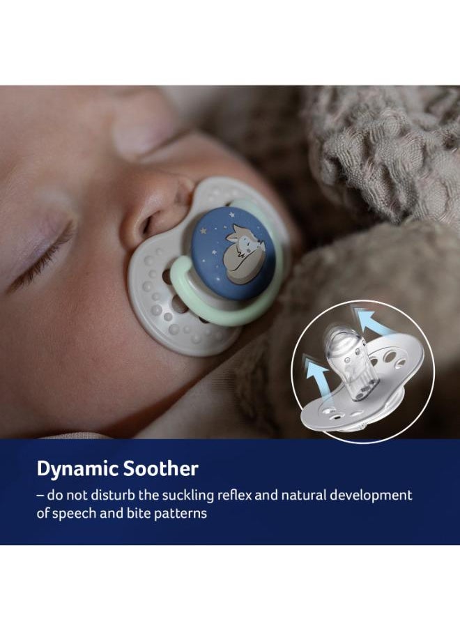 lovi Silicone Dynamic Soother 0-3m 2 pcs Night&Day Boy  - Image 5