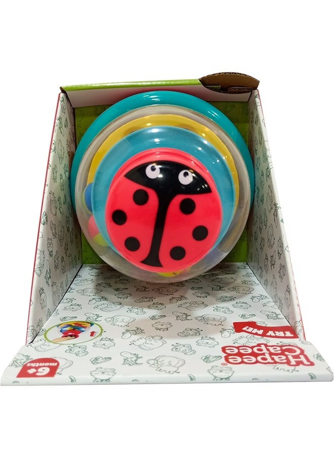 Hapee Capee Beetle Spin Top, Spinning Toys with Multi-coloured balls and Beetle on the top, Best Gift toys for 6+ months.  - Image 1