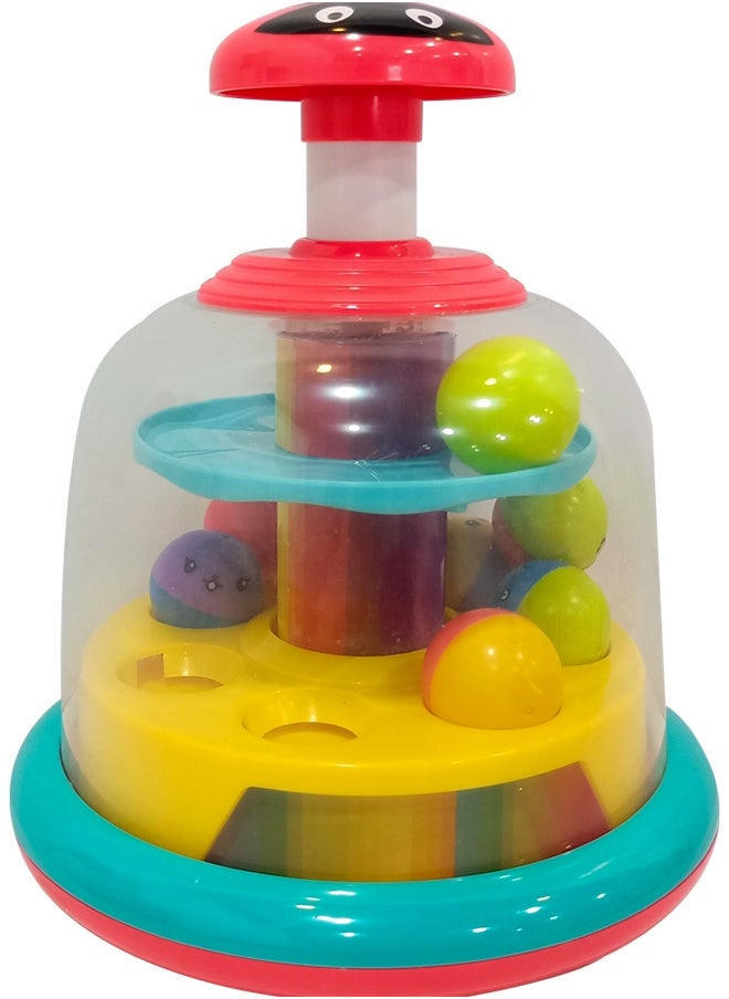 Hapee Capee Beetle Spin Top, Spinning Toys with Multi-coloured balls and Beetle on the top, Best Gift toys for 6+ months.  - Image 2